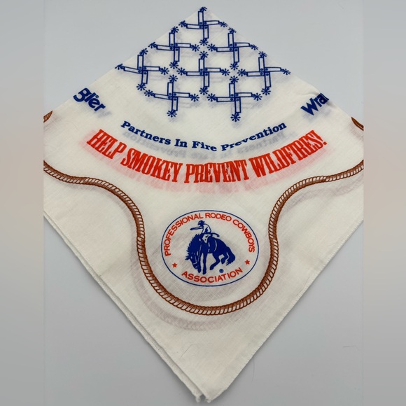 Smokey Bear Wrangler handkerchief. Bandanna. 50 year Anniversary - Picture 3 of 5